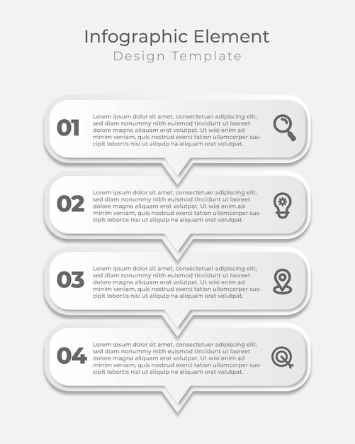 Vector plantilla de infografía con iconos y 4 opciones o pasos