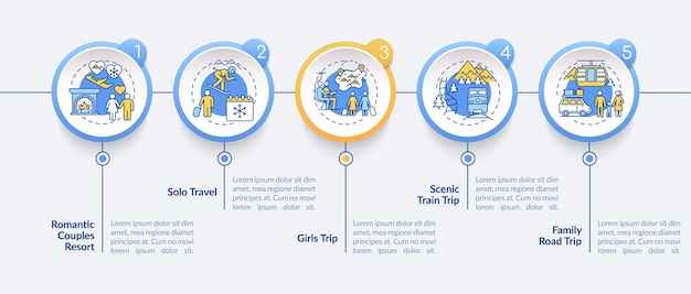 Plantilla de infografía de ideas de vacaciones de invierno