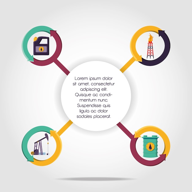 plantilla de infografía de industria petrolera