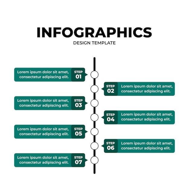 Plantilla de infografía de línea de tiempo limpia y moderna para hitos comerciales o de proyecto