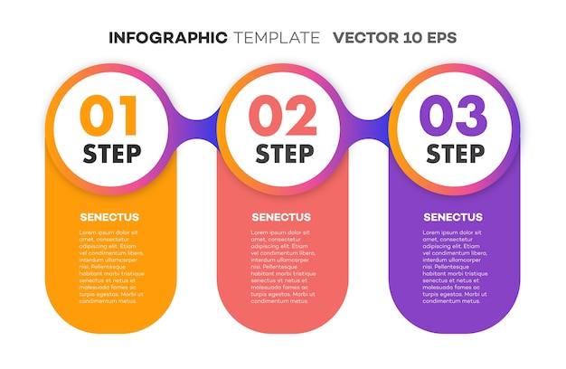 Vector plantilla de infografía línea de tiempo vectorial proceso 3 opción