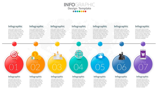 Plantilla de infografía de línea de tiempo