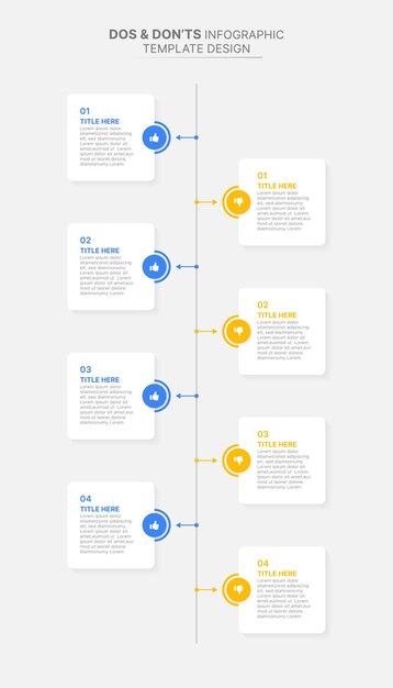plantilla de infografía de lo que se debe y lo que no se debe hacer