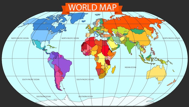 Plantilla de infografía de mapa mundial. Todos los países son seleccionables