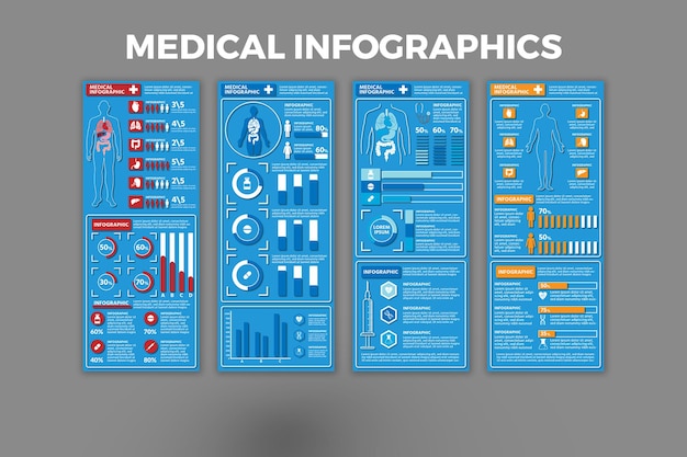 Plantilla de infografía médica