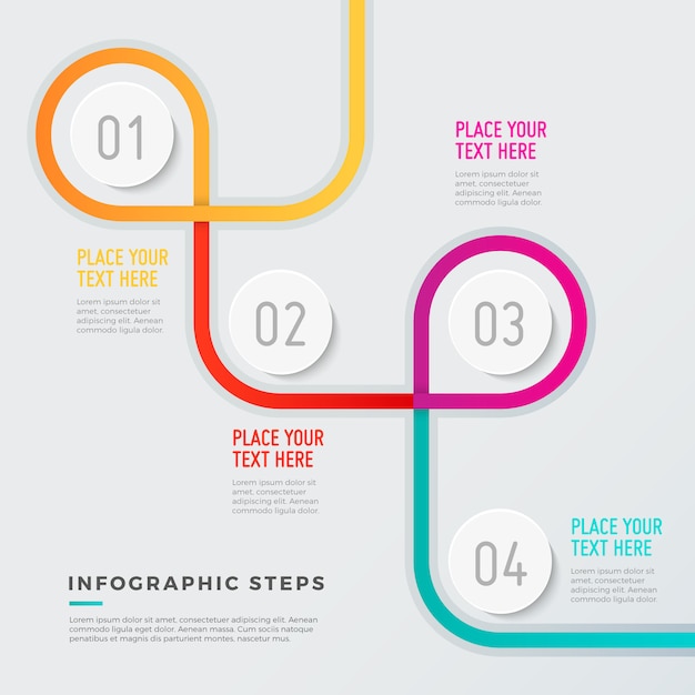 Plantilla de infografía moderna con diseño geométrico