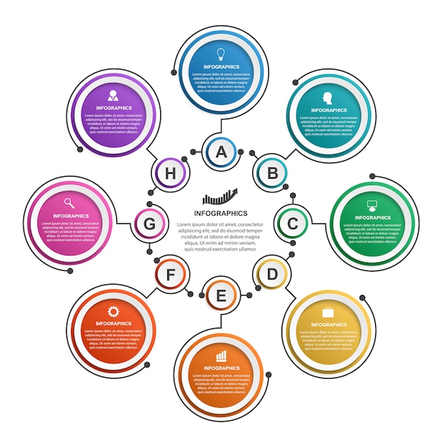 Plantilla de infografía moderna.