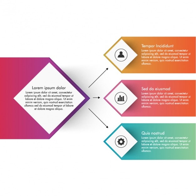 Plantilla de infografía de negocios a color