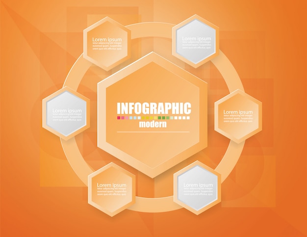 Plantilla de infografía de negocios el concepto de los pasos de escalera.