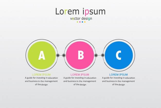 Plantilla de infografía de negocios y educación diagrama