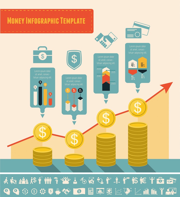 Vector plantilla de infografía de negocios.