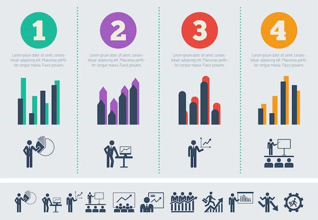 Plantilla de infografía de negocios.