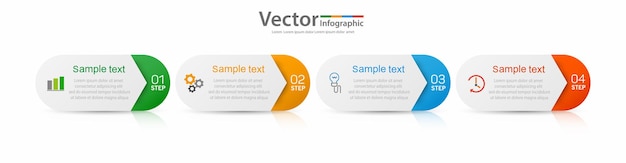 Plantilla de infografía con opciones o pasos