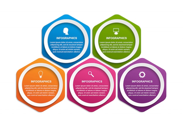 Vector plantilla de infografía de opciones.