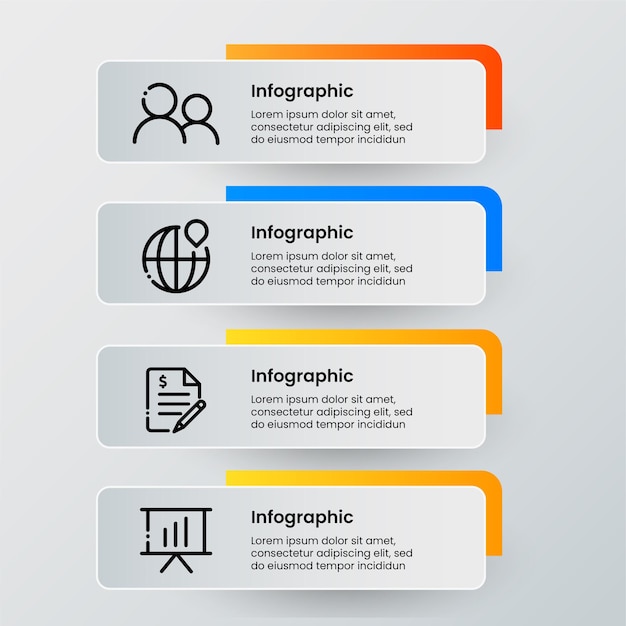 Plantilla de infografía de pasos profesionales