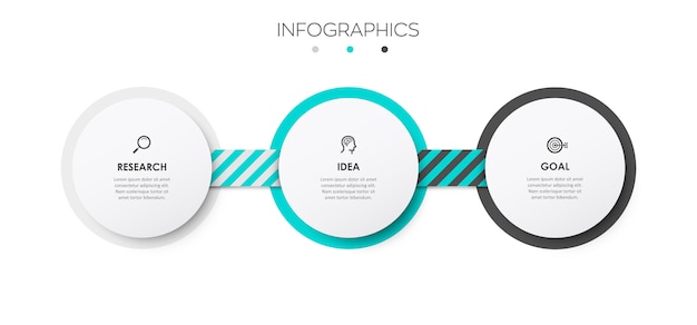 Plantilla de infografía con pasos