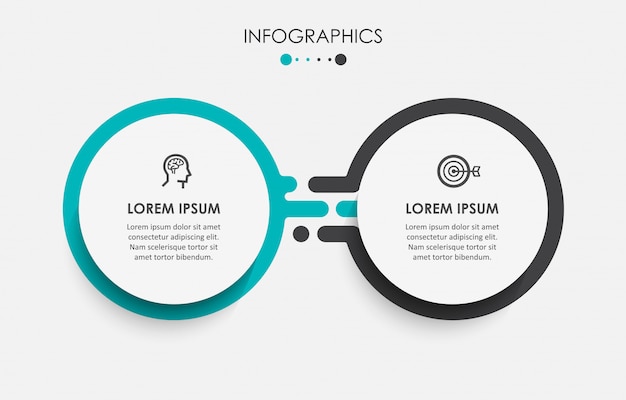 Plantilla de infografía con pasos