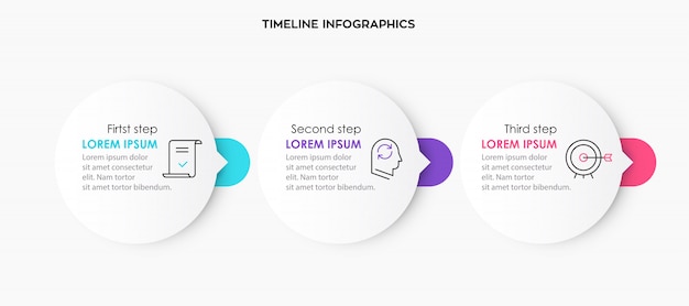 Plantilla de infografía con pasos