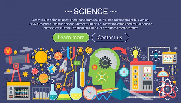 Plantilla de infografía plana de investigación científica
