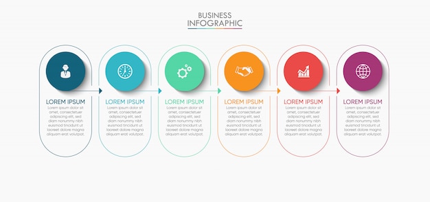Plantilla de infografía presentación círculo empresarial
