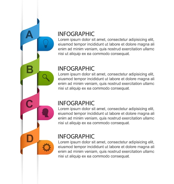 Plantilla de infografía para presentaciones de negocios o banner de información.