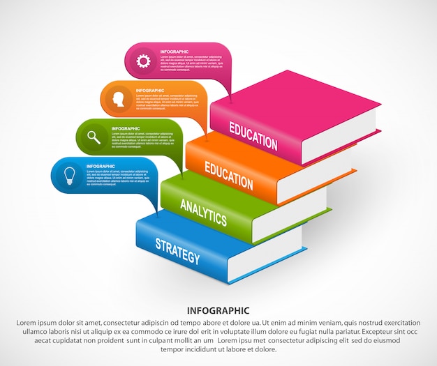 Plantilla de infografía para presentaciones de negocios.