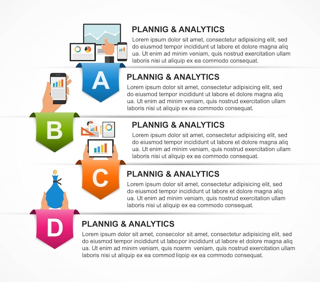 Plantilla de infografía para presentaciones de negocios.