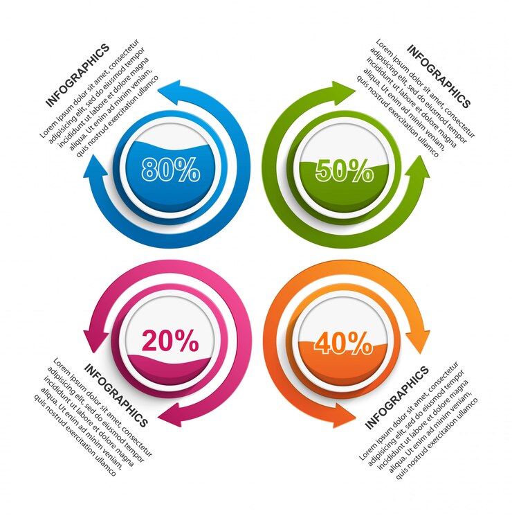 Vector plantilla de infografía para presentaciones