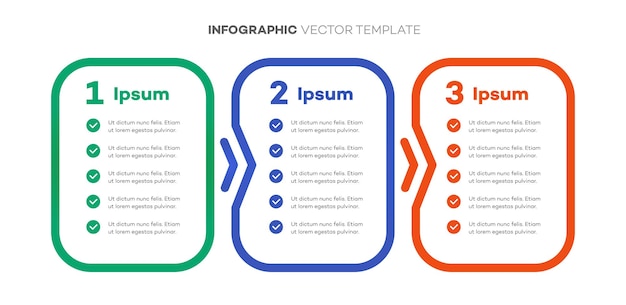 Plantilla de infografía proceso de línea de tiempo 3 opción o vector de estilo de color de línea de paso para presentación 10 pasos