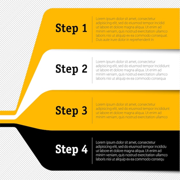 plantilla de infografía de proceso paso a paso
