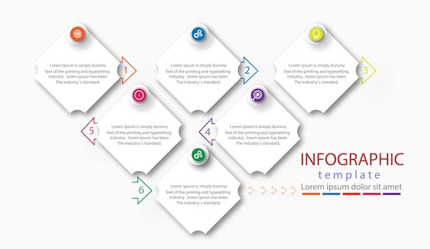 Plantilla de infografía de proceso profesional