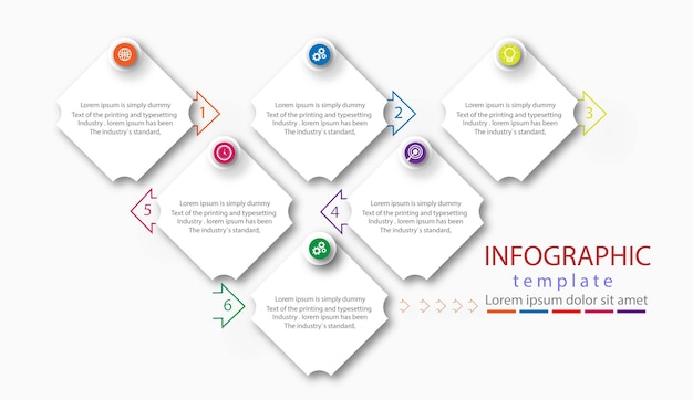 Plantilla de infografía de proceso profesional