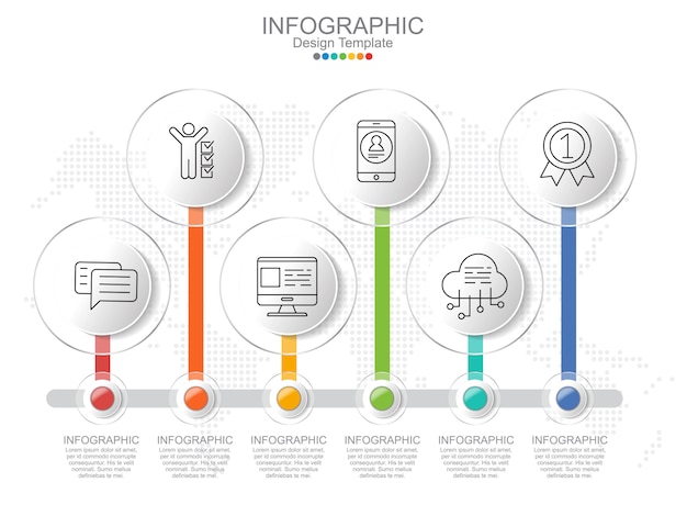 Vector plantilla de infografía timeliane con diseño de marco y texto.