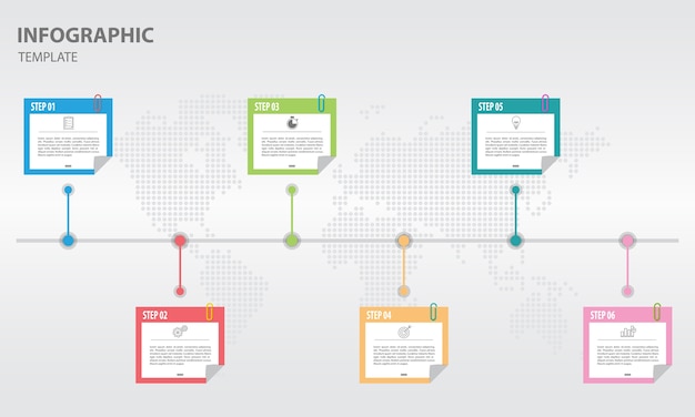 Vector plantilla de infografía timeline