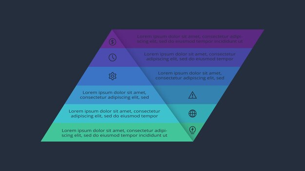 plantilla de infografía triangular para presentaciones de negocios en la web ilustración vectorial