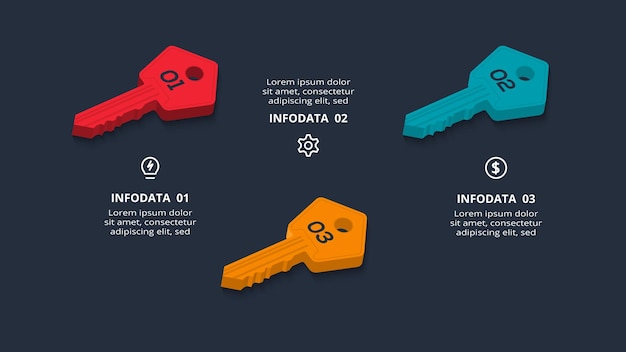 plantilla de infografía triangular para presentaciones de negocios en la web ilustración vectorial