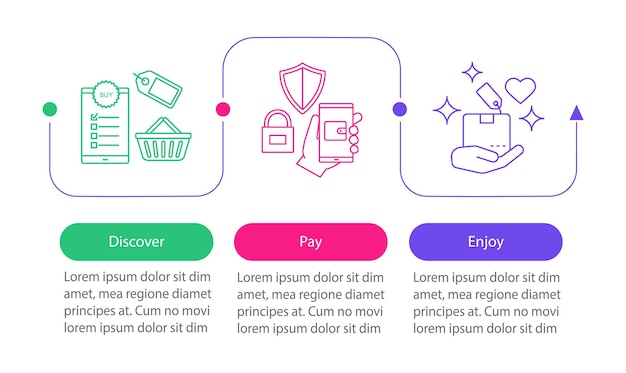 Plantilla de infografía de vector de compras en línea