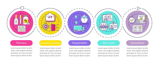 Plantilla de infografía de vector de industria de mantenimiento