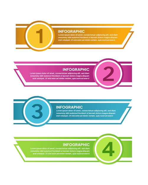 Plantilla de infografía vectorial simple multipropósito