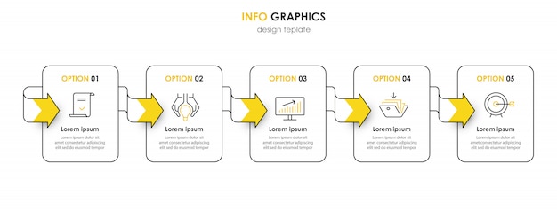 Vector plantilla de infografía vectorial