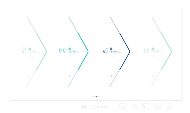 Plantilla de infografía vectorial