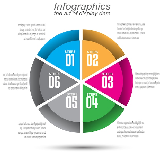 plantilla de infografía para la visualización y clasificación de datos y estadísticas modernas