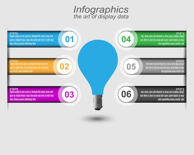 Vector plantilla de infografía para la visualización y clasificación de datos y estadísticas modernas