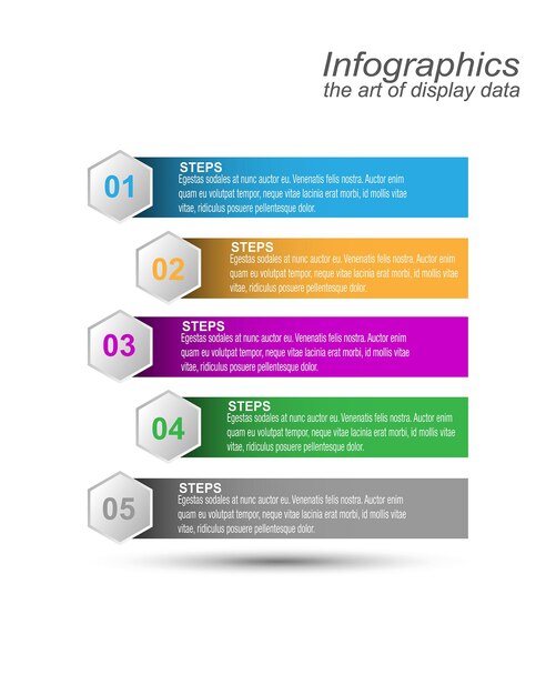 plantilla de infografía para la visualización y clasificación de datos y estadísticas modernas