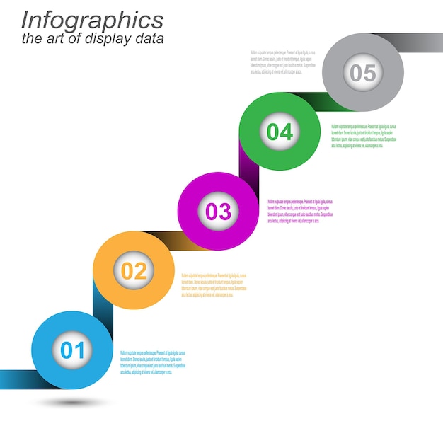 Plantilla de infografía para visualización y clasificación de datos modernos