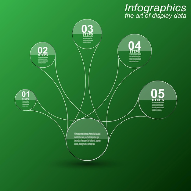 Plantilla de infografía para visualización y clasificación de datos modernos
