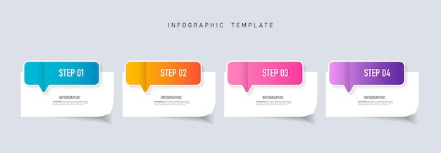 Plantilla de infografías empresariales de pasos