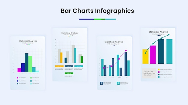 Plantilla de infografías de gráficos de barras