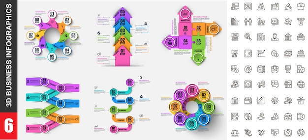 Plantilla de infografías modernas