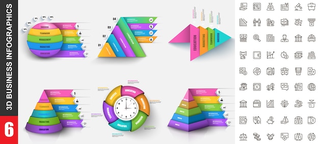 Vector plantilla de infografías modernas